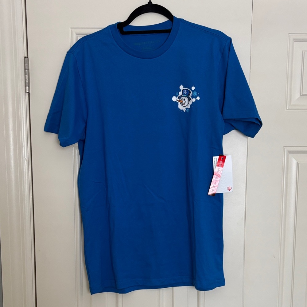 Blue Men’s Graphic Crew Neck T-Shirt